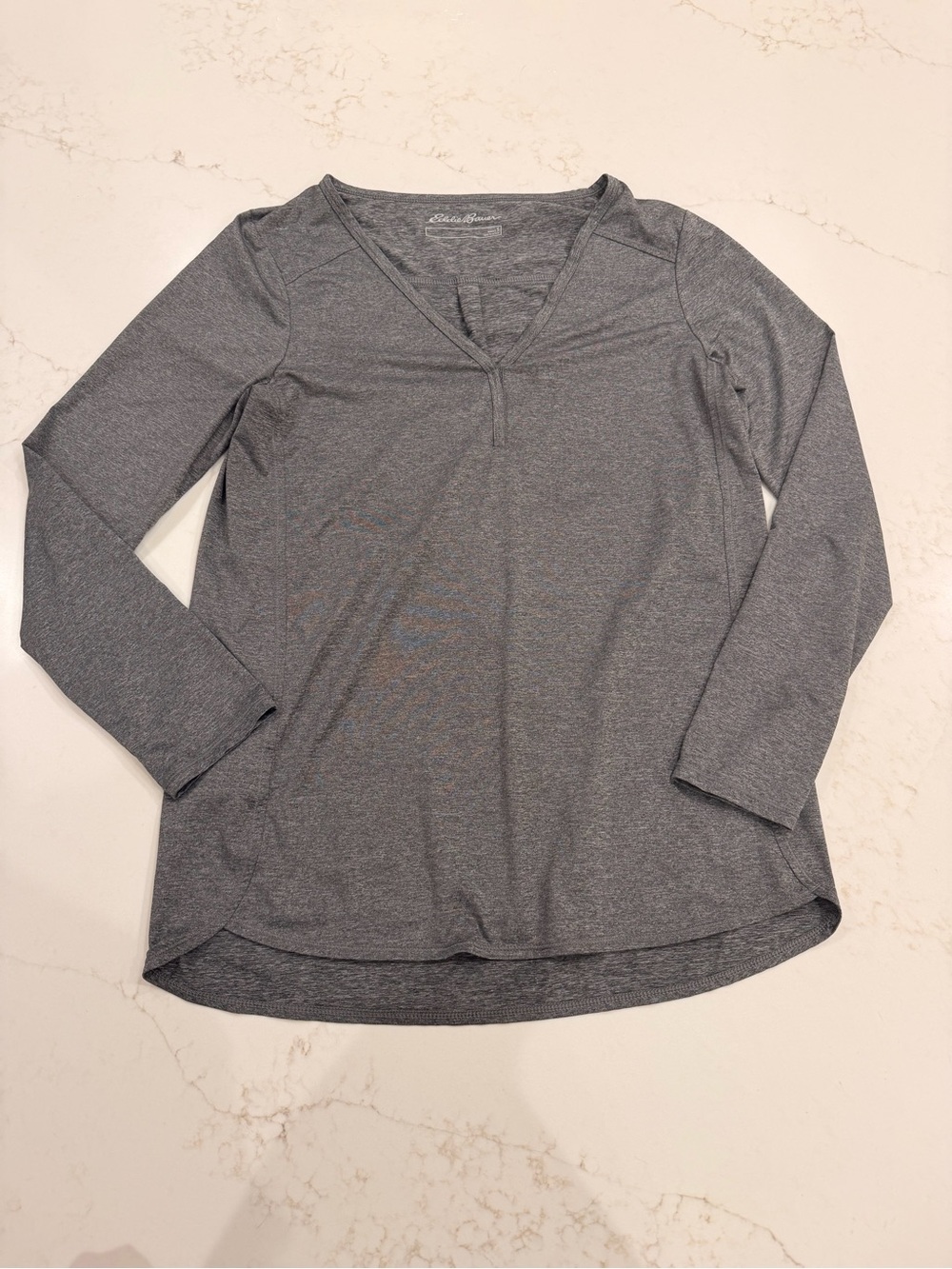 Eddie Bauer Women’s Long Sleeve Performance Top – Gray Heather – Size S